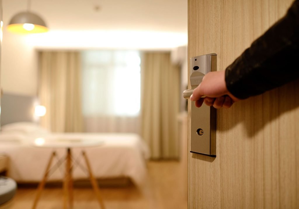 hospitality insurance hotel room open door