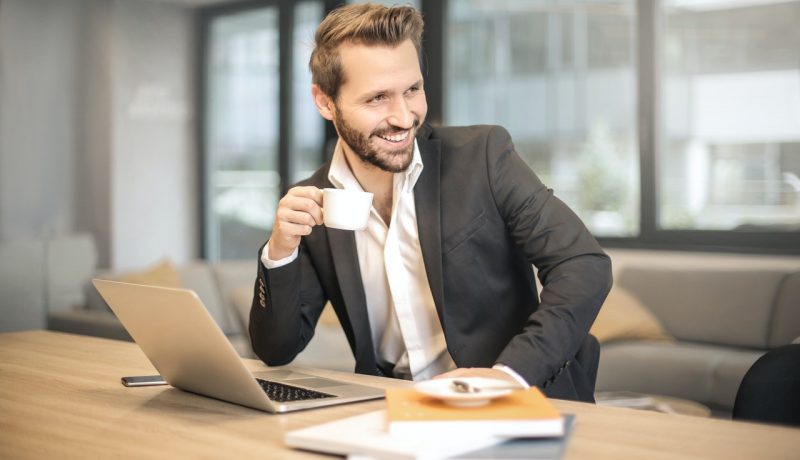 Executive Risk Management Business Man Desk Working